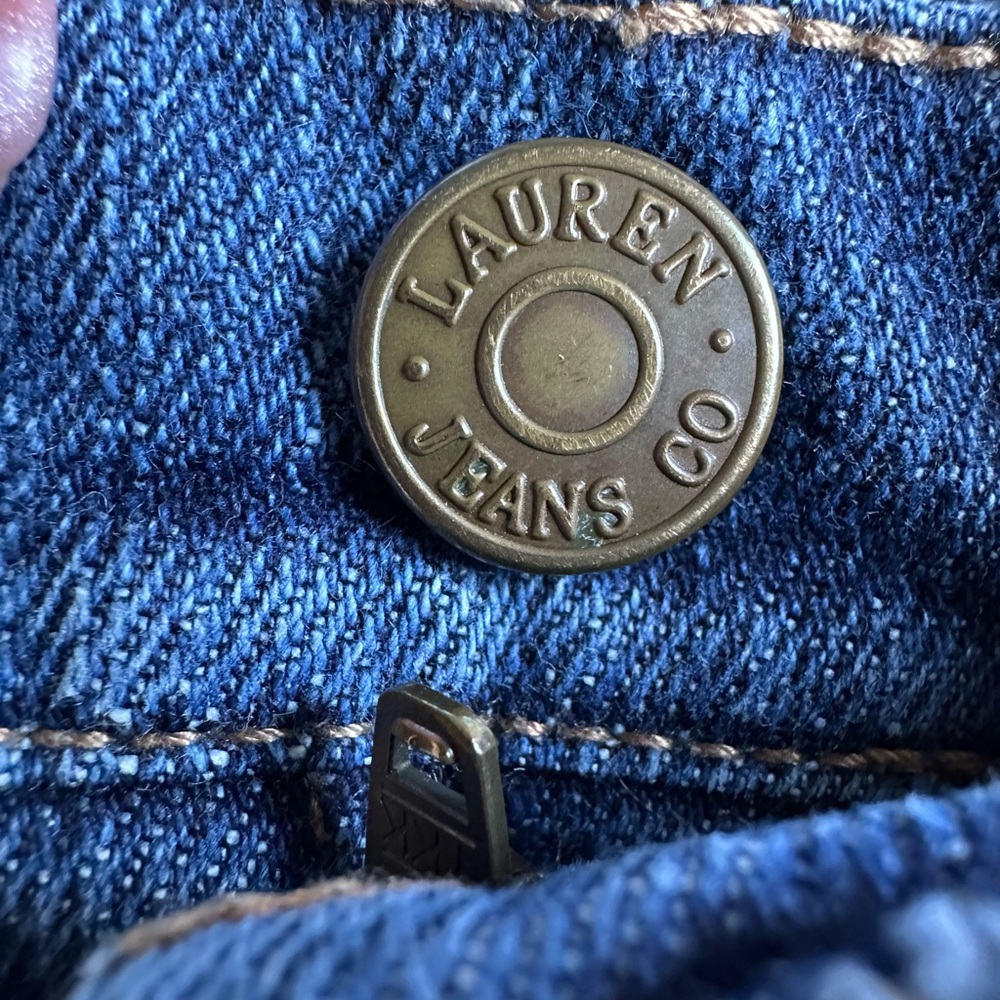👖 Ralph Lauren LRL Classic Bootcut Jeans Size 14 Stretch Dark Wash - Picture 6 of 9